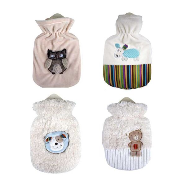 Sänger hot water bottle 0,8l, kids, soft cover, 4 models