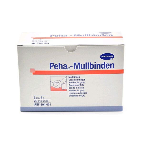 Peha gauze by Hartmann, fixation bandages, white, 20 pack