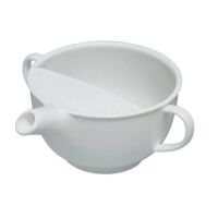 Behrend feeding cup, polypropylene or porcelain, handles, white, 200ml