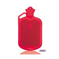 Hot water bottle with handle, 2 liter, natural rubber,...