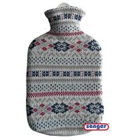 Singer 2 L rubber hot water bottle incl. Knit cover, diff. colors