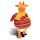 Plushie with 0.8 L hot water bottle by Sänger, velvety, padded, zipper