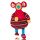 Plushie with 0.8 L hot water bottle by Sänger, velvety, padded, zipper