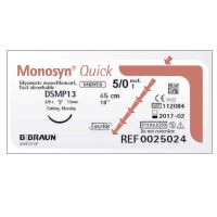 B.Braun Monosyn Quick Suture Material, Absorbable, Undyed