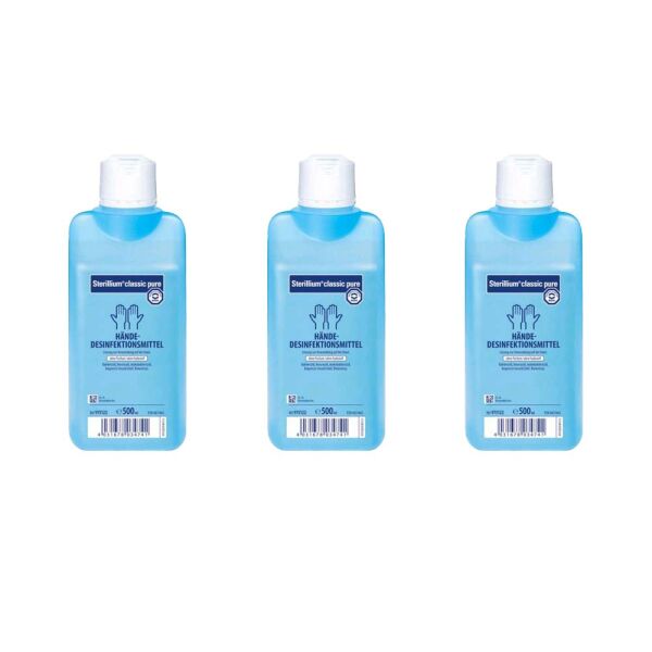 Sterillium classic pure Hand Disinfectant Set by Bode, 3x 500 ml