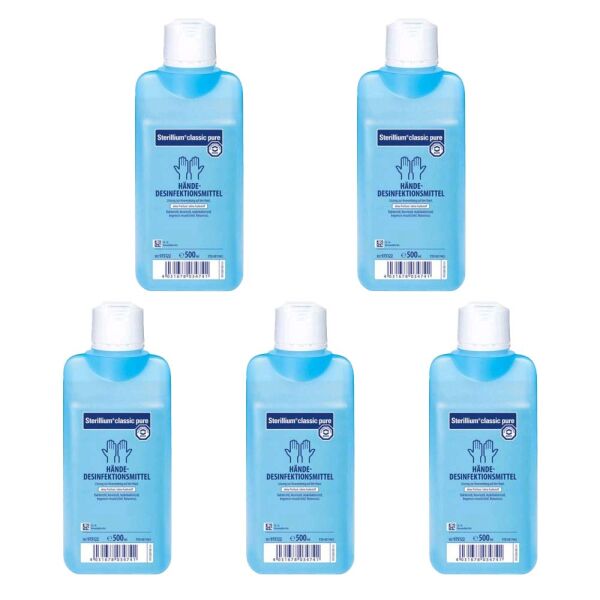 Sterillium classic pure Hand Disinfectant Set by Bode, 5x 500 ml