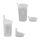 Drinking cup-set transparent, 2 mouthpieces tea/porridge, 250ml