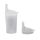 Drinking cup-set transparent, 2 mouthpieces tea/porridge, 250ml