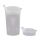 Drinking cup-set transparent, 2 mouthpieces tea/porridge, 250ml