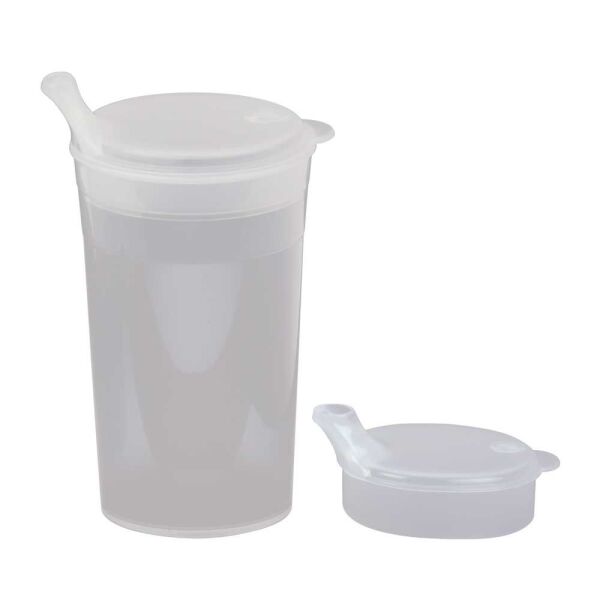 Drinking cup-set 2 short mouthpieces tea / porridge transparent 250ml