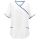 Exner Tunic, White, Asia-Style, Pockets, Coloured Piping, size/Colours