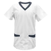 Exner Tunic, 2 Pockets, 175g, White, Coloured Border, XS-5XL