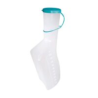 Ratiomed urinals for men, angular, translucent, cap, 1 liter