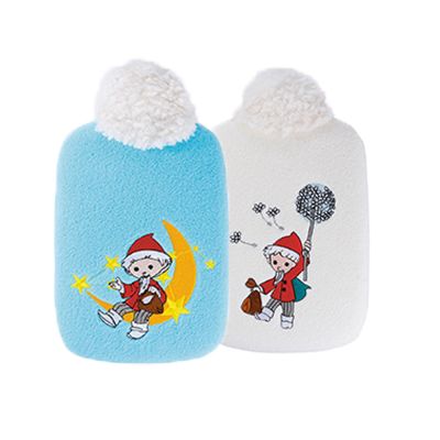 Hugo Frosch Eco Hot Water Bottle 0.8 L, Soft Fleece, Sandman